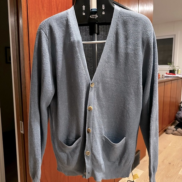 Ralph Lauren Black Label Other - Ralph Lauren Black Label Knit Cotton Cardigan Sweater - M - Light Blue